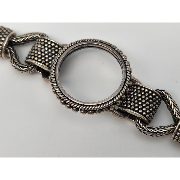 BA Saurti Indonesia Sterling Silver 925 Bracelet Watch 8''L - New Battery - Picture 8 of 16